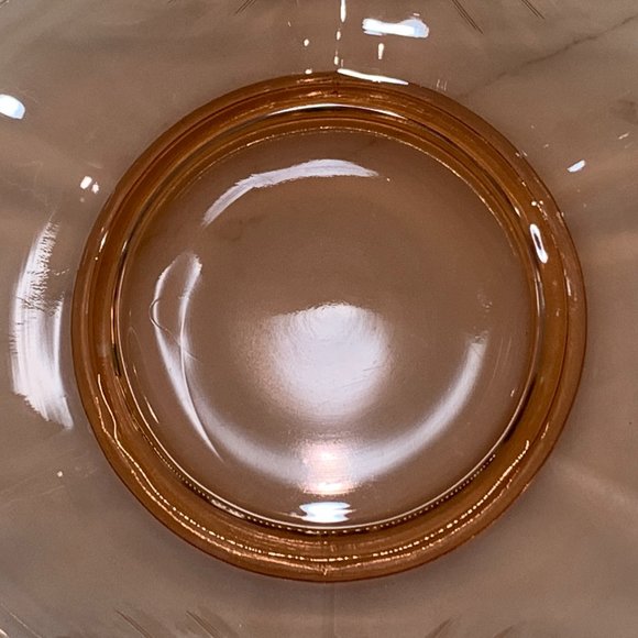 Pink Depression Glass Etched Tray with Handles - Picture 11 of 14